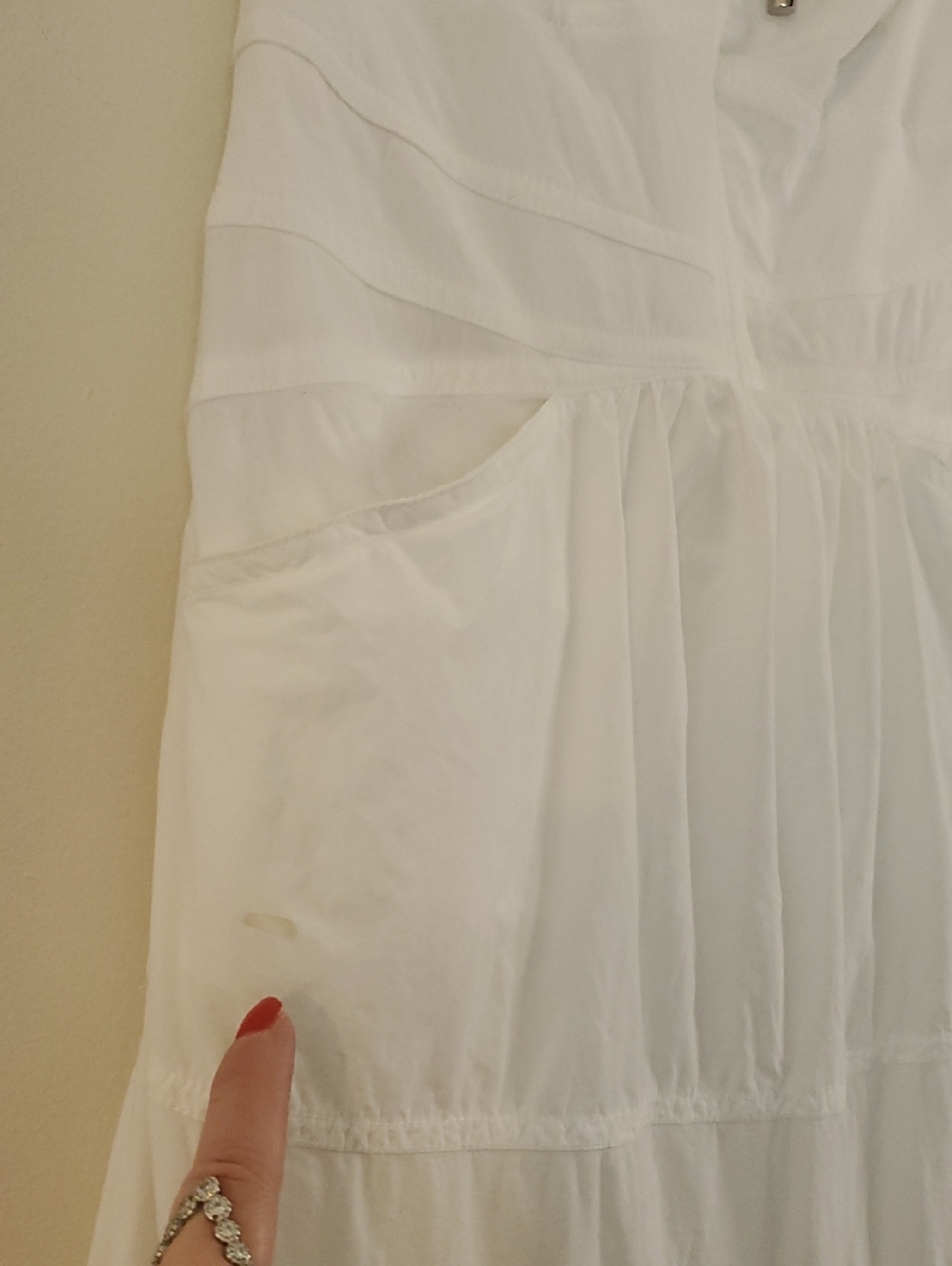 Mare Mare × Anthropologie Strapless White Halter Midi Dress Size Med Elegant - Picture 7 of 16